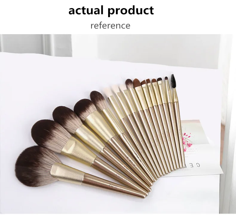 ZOREYA Make up Brush Set Luxurious Makeup Brushes Natual Hair Face and Eye Brushes With High Quality Zipper Bag