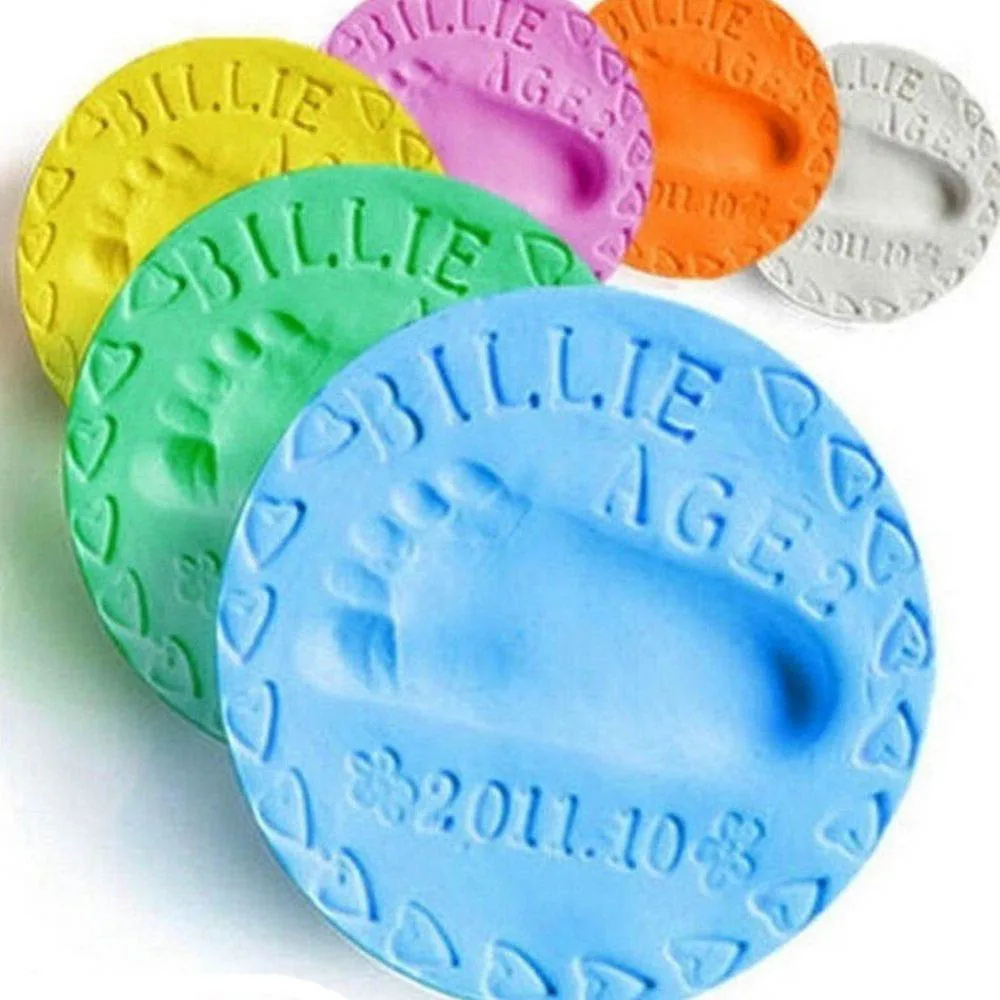 

Baby Handprint Mud Hand And Foot Prints Hand And Foot Mud Baby Handprint Business Handprint Ultralight Clay