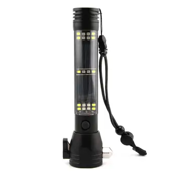 

Multifunction LED Solar Flashlight Rechargeable Emergency Torch Light With Compass Magnet