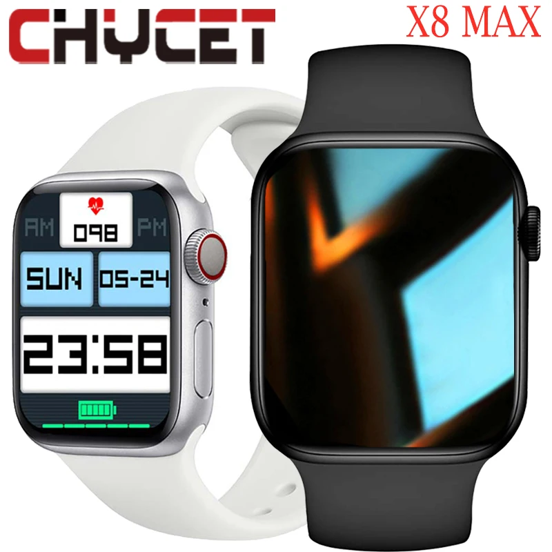 CHYCET 2021 Smart Watch Men Women Sleep Blood Pressure Monitor IWO Smartwatch Series 7 44mm Fitness Tracker For Android IOS | Электроника