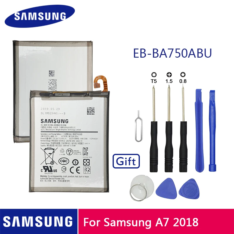 2018 EB-BA750ABU // 3300mAh Bateria Interna Compatible con Samsung Galaxy A7 + Kit Herramientas