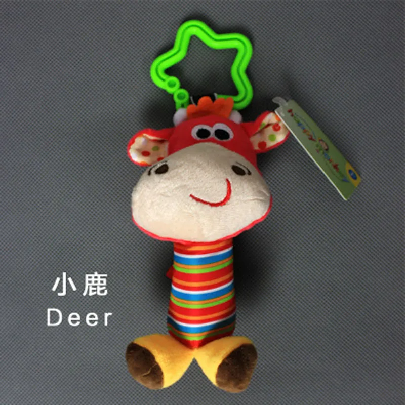 Deer Детская погремушка колокольчик Игрушка плюшевая коляска подвесная ткань кровать кроватка мягкая ранняя развивающая игрушка детская игрушка-погремушка Tinkle K0028 - Цвет: Deer