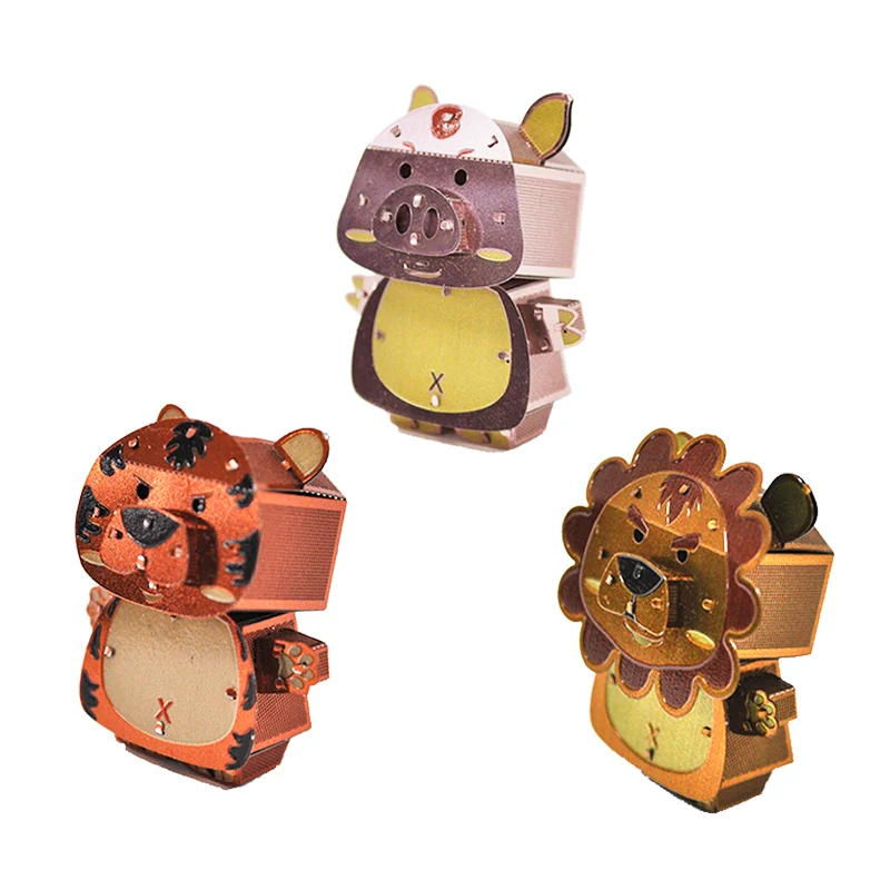 

Toy 3D Metal Animal Puzzle DIY Hand-assembled Stainless Steel Puzzle Model Assembly Kit Toy Series Children Gift