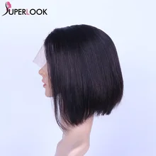 Short Bob Wig Straight Lace Front Wig Human Hair Wigs For Black Women Pre Plucked With Baby Hair Remy Lace Frontal Wig
