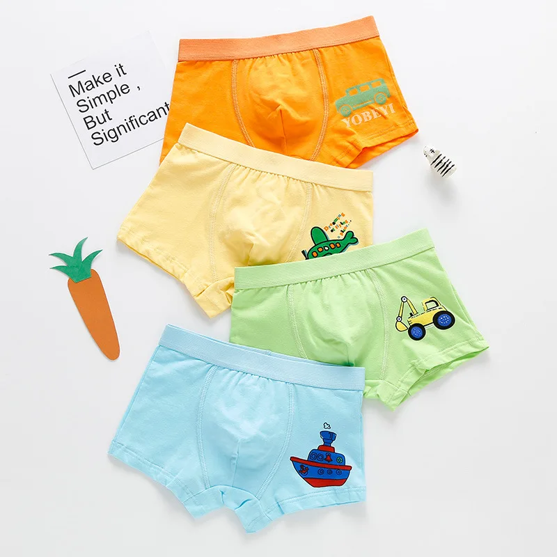 Kids'underwear четырехугольной формы из хлопка, нижнее белье для мальчиков, все мультфильм Boys'underwear квартира угловой чистый