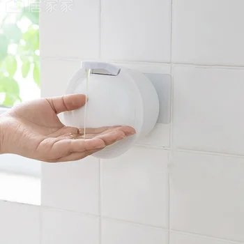 

White Refillable Bottle Wall Hanging Type Shower Gel Shampoo Press Bottle Liquid Refillable Container for Bathroom