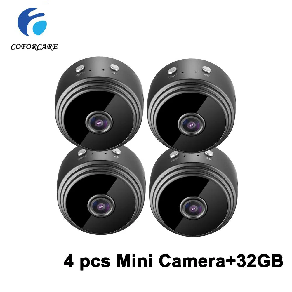 4 шт./лот A9 Мини Wi Fi камера 1080P IP для помещений видеонаблюдения дома P2P Видеокамера