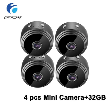 

4 PCS/LOT A9 Mini Wifi Camera 1080P IP Camera Indoor Home Security Camera P2P Built-in Battery Surveillance Video Camera