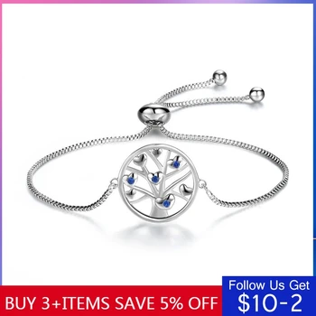 

CodeMonkey 2020 New 100% Real 925 Sterling Silver Tree of Life Bracelet Simple Design For Women Making Party Birthday Gift CMB79