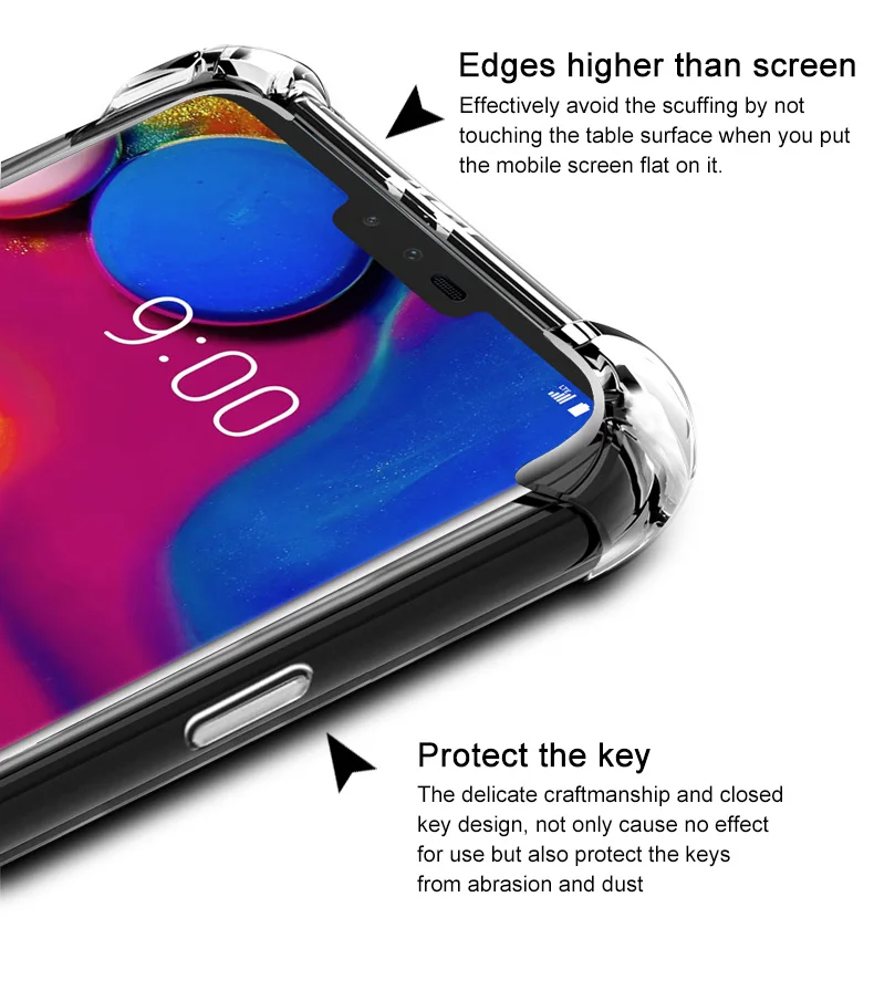 Чехол с воздушной подушкой для LG K40S K50 K40 Q60 G7 G8 ThinQ W10 W30 Stylo 3 4 5 K9 V20 V30 V40 V50 K8 K10 2017