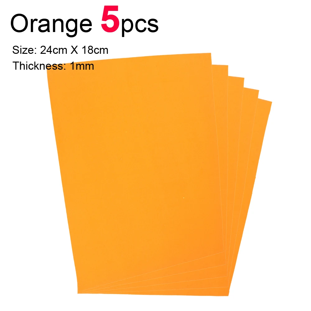 Orange 5pcs ICERIO, 5 шт., 1 мм, тонкие, для завязывания мушек, пенопластовая бумага EVA, плавающие пенопластовые полоски для бункера, сухая муха, материал корпуса - Цвет: Orange 5pcs