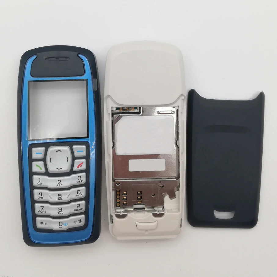 Полный корпус для Nokia 3100 передняя+ средняя рамка+ чехол для батареи+ английский/русский/арабский/иврит кнопки меню клавиатуры