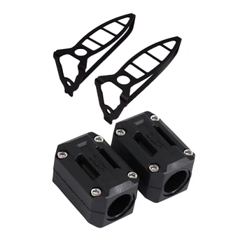 

1 Pair Motorcycle Engine Guard Bumper 25Mm & 2Pcs Motorcycle Turn Signal Indicator Light Grill Protector Cover