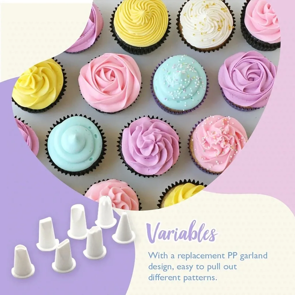 8 Piece Cake Decorating Nozzle Set for Baking