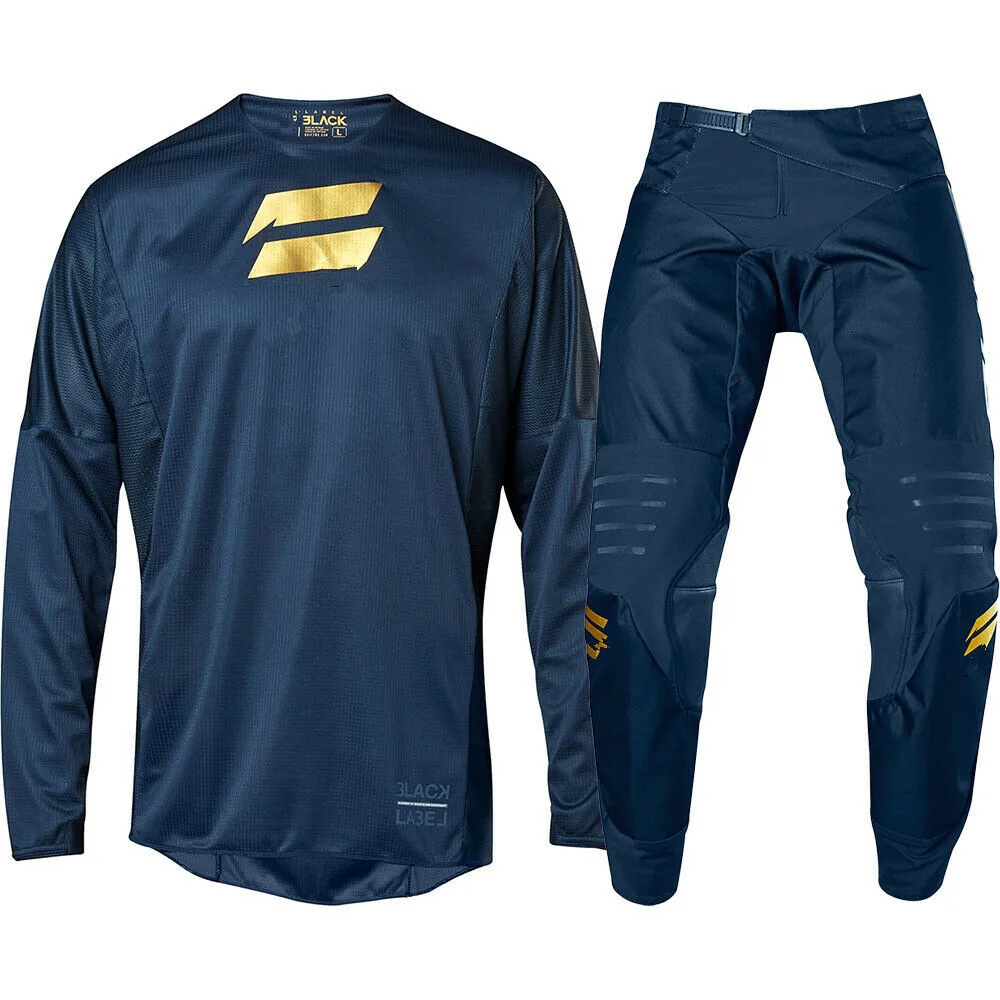 

NEW MX 2020 WHIT3 Label Navy Gold Jersey Pants Adult Motocross Gear Set Motobiker Racing Jersey+Pants