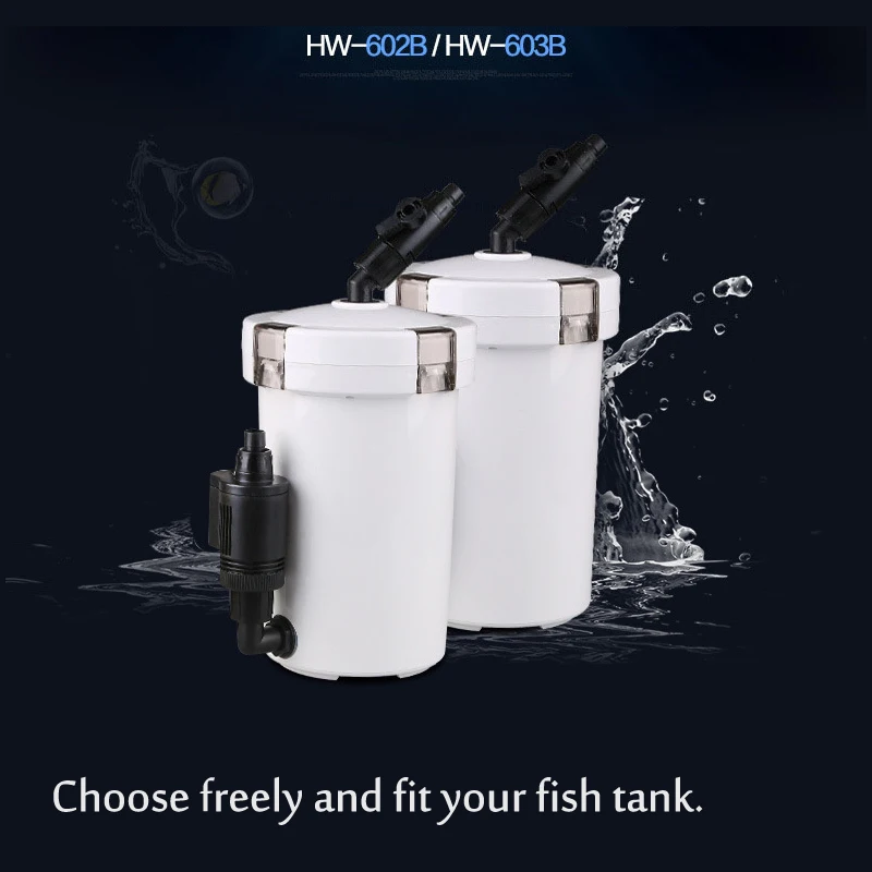 

220-240V/50Hz Super Quiet 6W 14w Aquarium Fish Tank External Filter Canister Outer filtration system With Pump Aeration Cycle