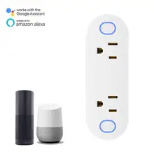 Teekar WiFi Smart power Strip US standard Outlet удлинитель 2 розетки Smart Life пульт дистанционного управления работает с Alexa Google Assistant