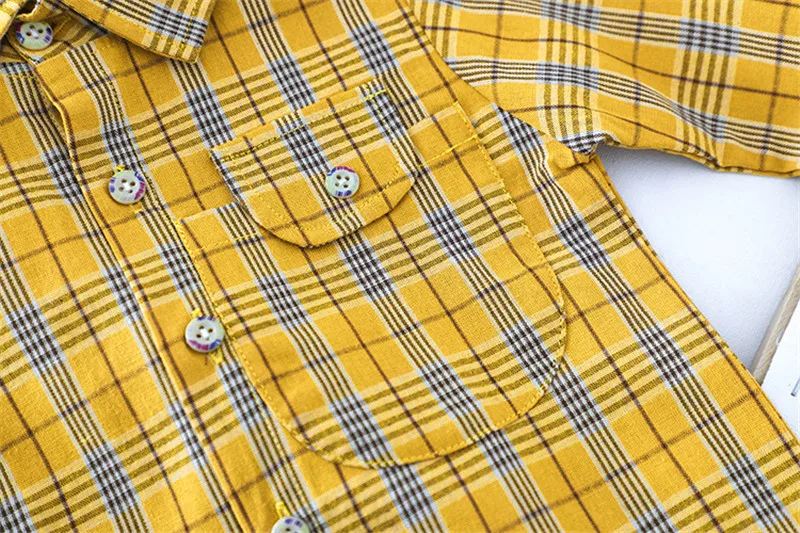 Комплект повседневной одежды для маленьких мальчиков; Новинка года; сезон весна-осень; детская одежда с длинными рукавами для мальчиков; спортивные костюмы; клетчатая детская одежда