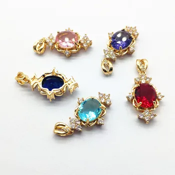 

New arrival! 34x18mm 20pcs Crysta/Cubic Zirconia Oval charm for Hand Made Necklace/Earrings DIY,Jewelry Findings & Components