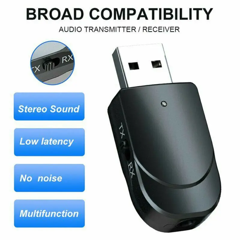 USB Bluetooth адаптер 5,0 музыкальный аудио приемник передатчик Беспроводные адаптеры США