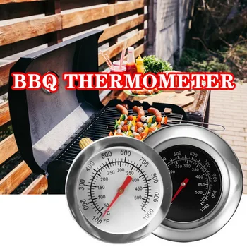 

Stainless Steel Barbecue BBQ Smoker Grill Thermometer Household Oven Thermometers Dial Temperature Gauge 50-400°C Baking Gadget