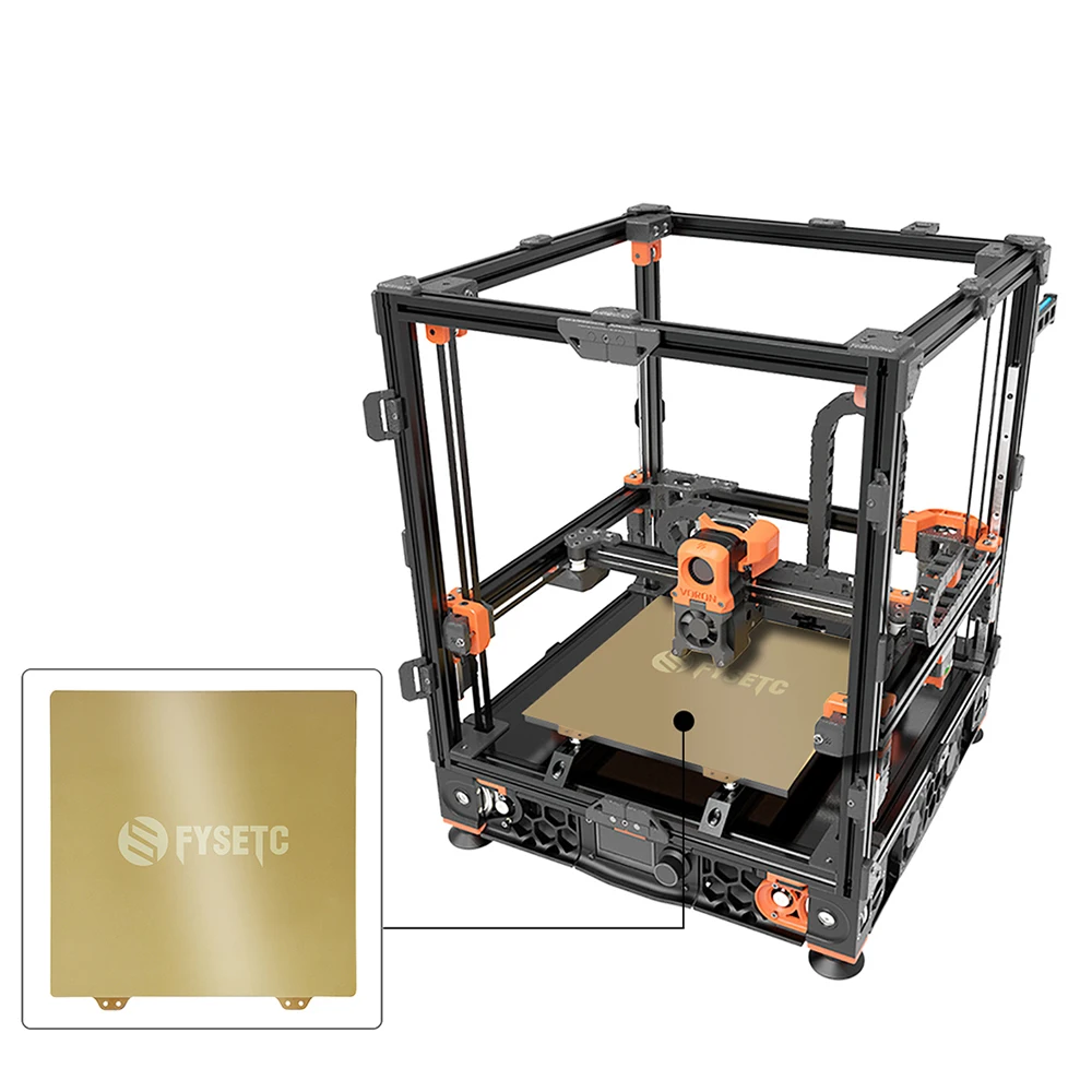 De Aço, Texturizado e Suave, 355X355mm para Voron 2.4, Cama Quente
