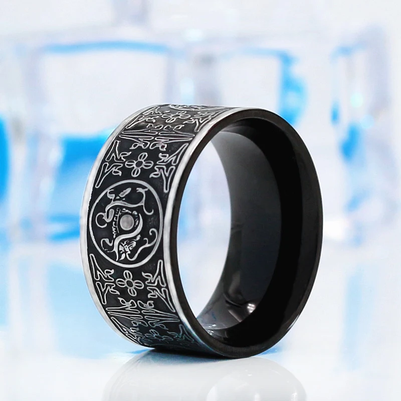 Viking, нержавеющая сталь, дракон, мужское кольцо, готическое, черное кольцо, Северная Европа, Тор, китайский стиль, очаровательные ювелирные изделия, уникальные, bague homme