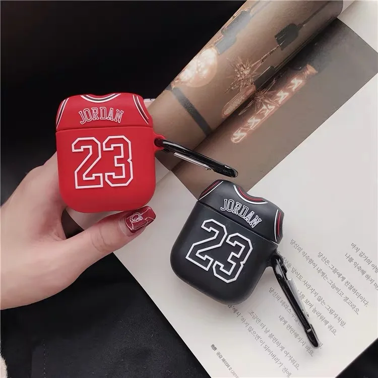 Силиконовый Bluetooth чехол для наушников Chicago Bull 23 для Apple Airpods 1/2 чехол беспроводной набор наушников чехол для мальчика