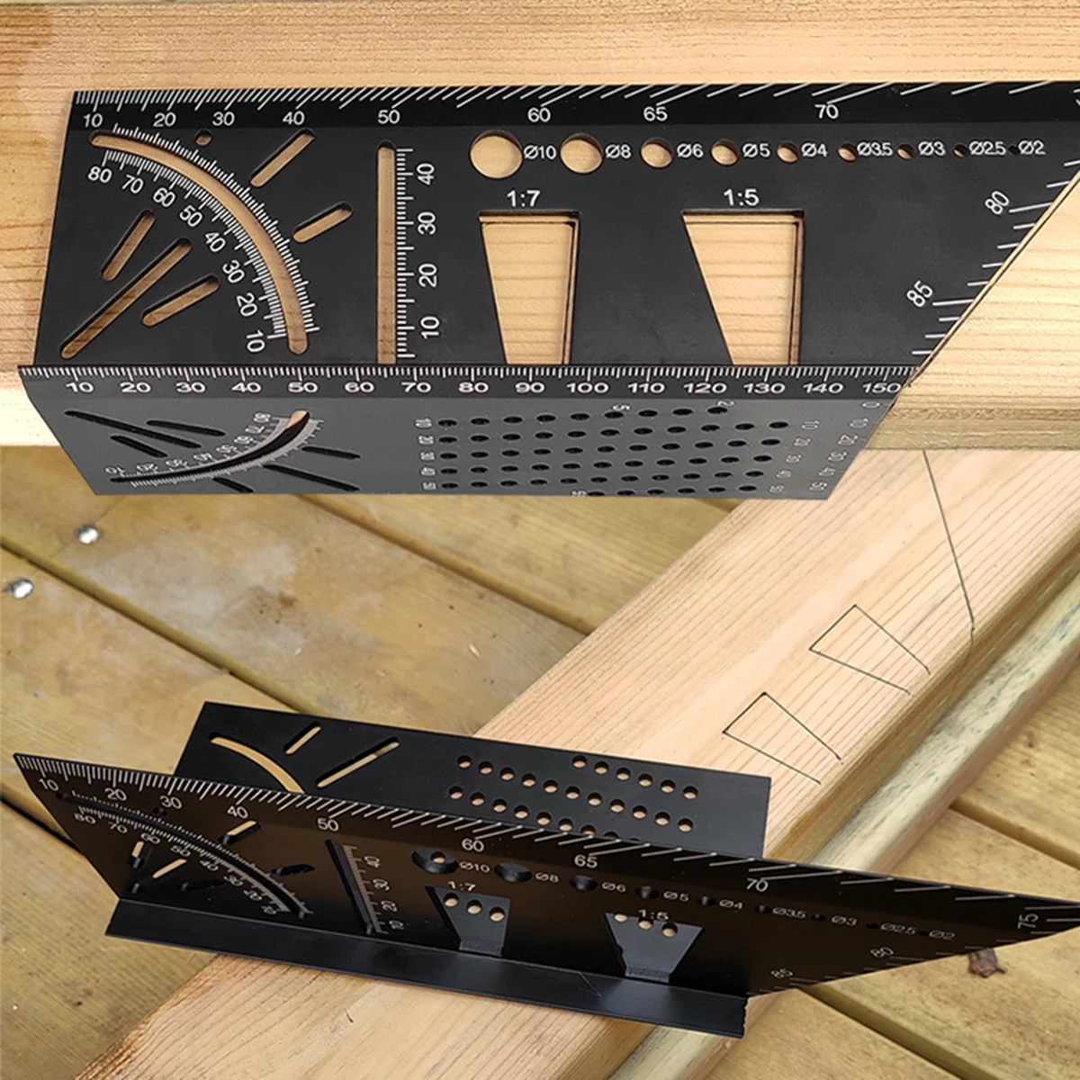 

Try Square Tridimensional Dovetail Joint Straight Rule Angle Ruler Carpenter Tools Planning Scriber Woodworking Stencil Tool