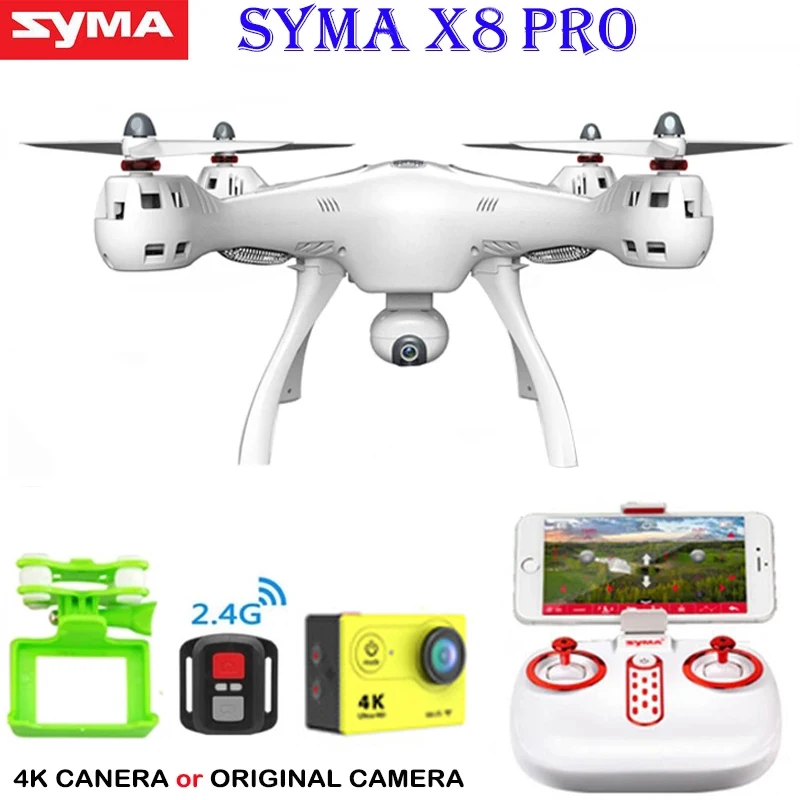 Review SYMA X8PRO GPS DRONE RC Quadcopter With Wifi 720P HD Camera FPV Professional Quadrocopter X8 Pro RC Helicopter Can Add 4K Camera