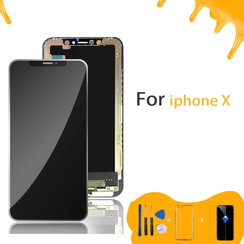 

100% Grade AAA LCD Display For Apple iPhone X Black With Touch Screen Digitizer Assembly Replacement LCD TFT FOR IPHONE X + GIFT