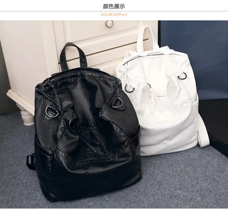 

BL-001 Europe and the United States tide high-end fashion washed leather multi-function shoulder bag shoulder Messenger bag