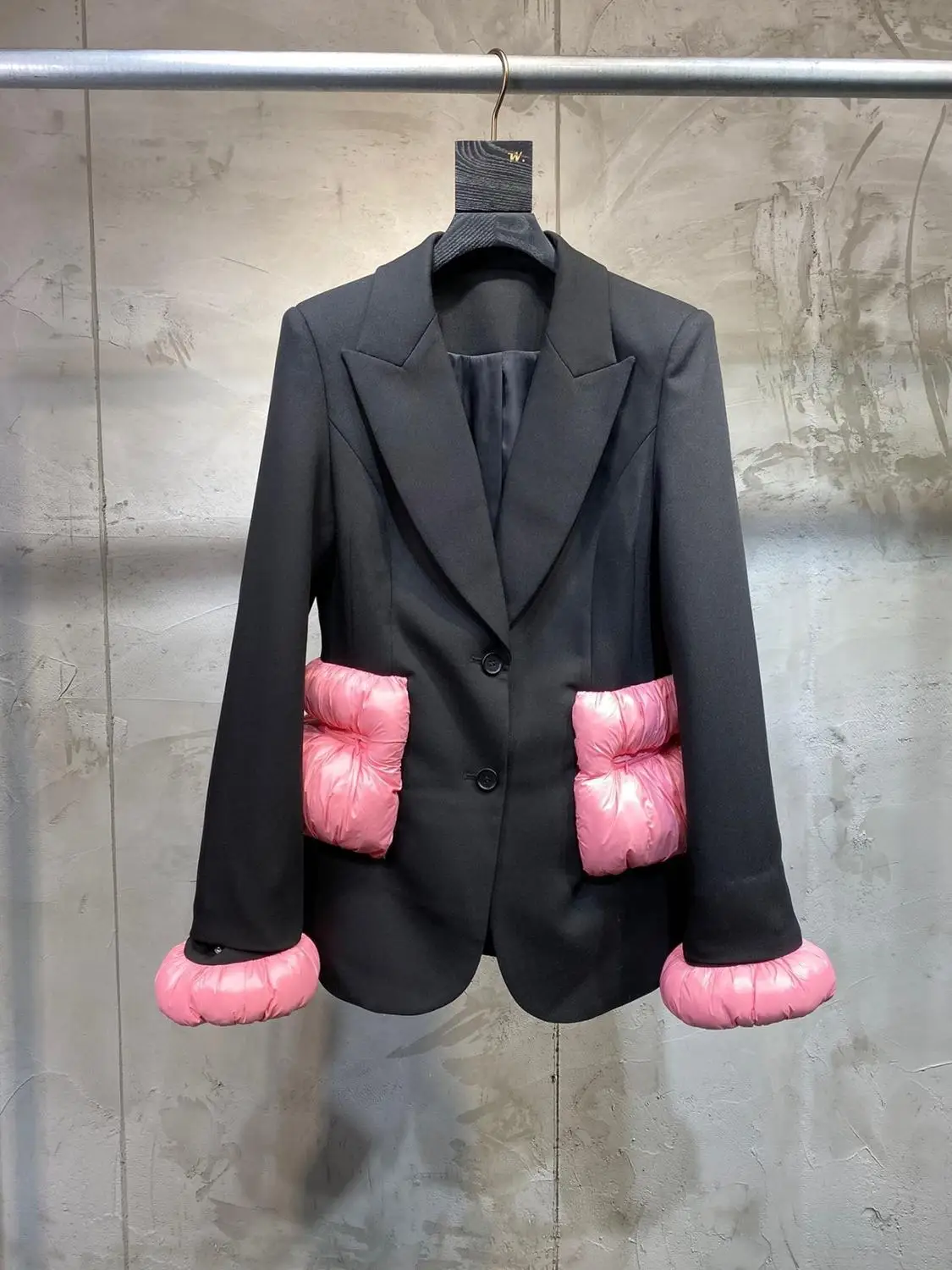 2019FW высокого качества для женщин, из кусков, пиджак женский Роскошная верхняя одежда кожаная куртка для Женская куртка ddxgz2