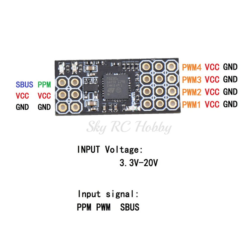 1 шт./2 шт. SBUS к PWM Декодер для Frsky RXSR XM+ XSR приемник SBUS к PWM выходной сигнал