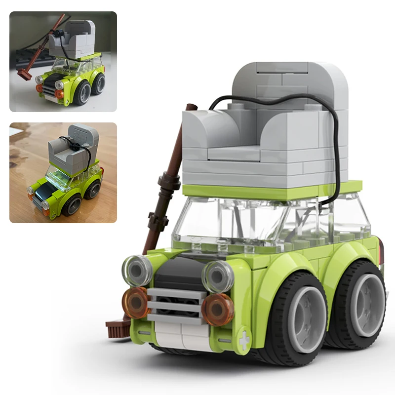 MOC Speed Beans Chumps кирпичи из фильма креативная зеленая мини-автомобильная крыша