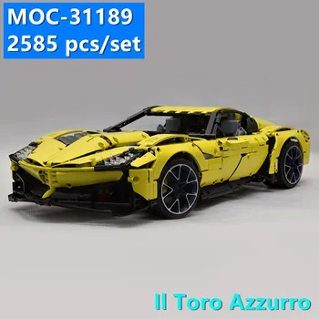 

New MOC SERIES Il Toro Azzurro Super Racing Car Fit LeGINGlys Technic MOC-31189 Model Kits Building Blocks Bricks Toy Kid Gift