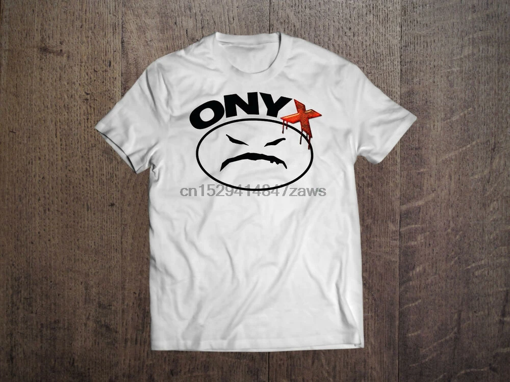 Onyx Men White T-shirt Mad Face Logo Rap Tee Hip Hop Fan Shirt - Tailor ...