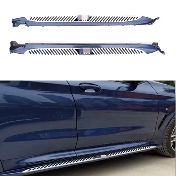 

2Pcs Fixed Running Boards Door Side Step Nerf Bar Protector Fit for All New BMW- X3 G01 2018 2019 2020 - Blue