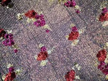 

embroiderd lace fabric Sat-9.9802 with sequins beautiful Nigerian sequins lace fabric for party dress
