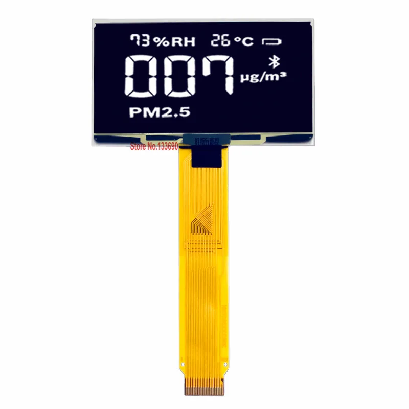 1 шт. 2,7 дюйма oled-дисплей 128*64 пикселей SPI IIC I2C 8-битный параллельный порт 22pin штекер желтый цвет P35801 SPD0301 драйвер - Цвет: White Oled Panel