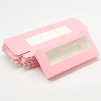 

50/Pack Wholesale Paper Eyelash Packaging Box Lash Boxes Faux Cils 25mm Mink Eyelashes Package Storage Case No Tray Bulk Vendors