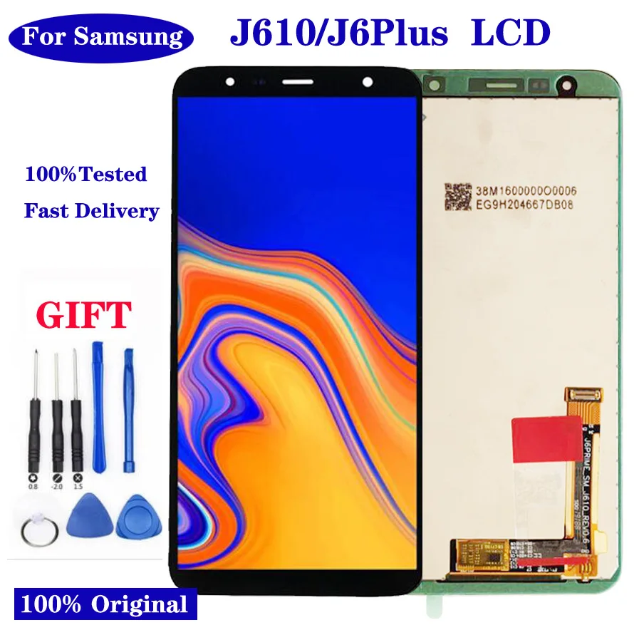 Оригинальный сенсорный ЖК-дисплей в сборе для Samsung Galaxy J6 + 2018 Plus J610 J610F SM-J610F/DS J4 J415