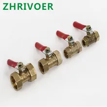 Латунный шаровой клапан с внутренней резьбой, соединительный медный соединитель, Соединительный адаптер 1/4 ''3/8'' 1/2 ''латунный шаровой клапан