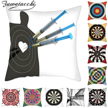 

Fuwatacchi Darts Pattern Cushion Cover Realistic Printed Chair Pillow Covers Decoration Home Sofa Throw PillowCases 45cmX45cm