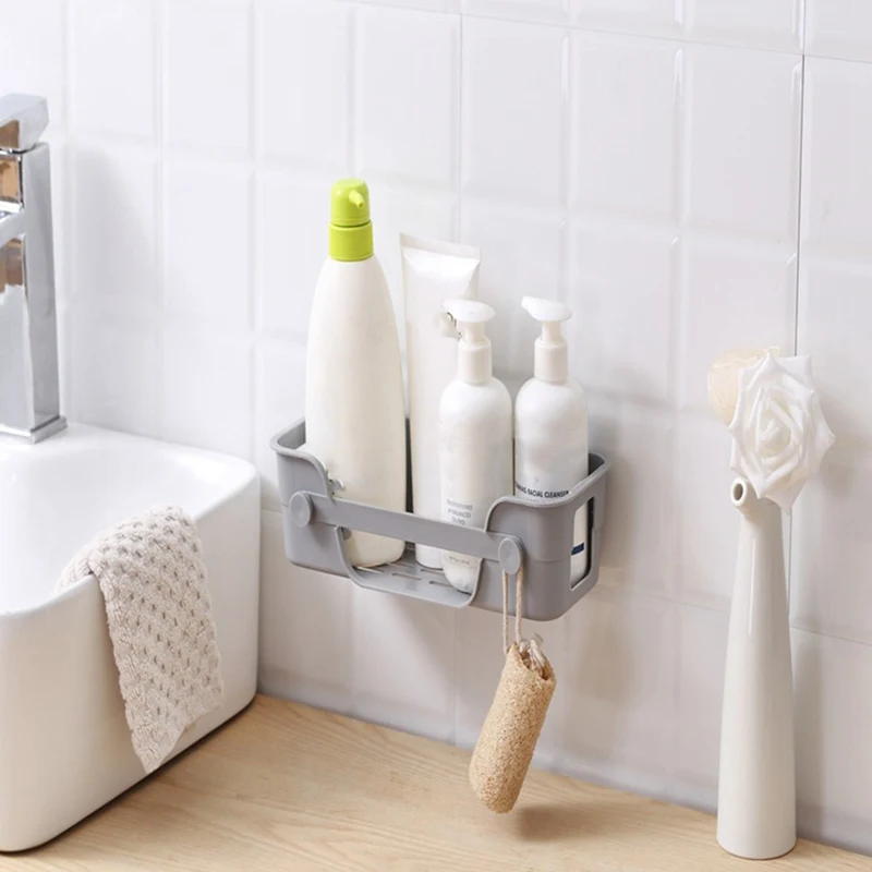 

Bathroom Shelf Kitchen Wall Hanging Punch-Free Seamless Toilet Suction Cup Toilet Wash Table Storage Box