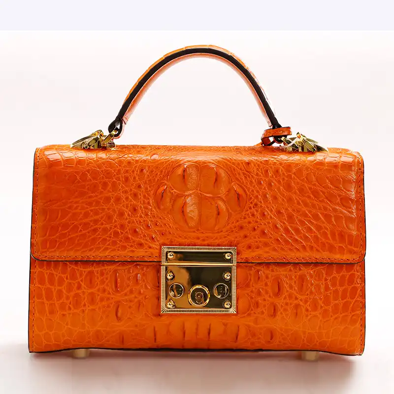 crocodile skin purse