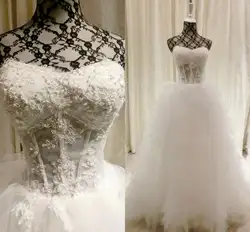 Винтажное с отделкой бусинами кружевные платья с аппликацией органза свадебное платье плюс размер 2019 длинный поезд на заказ свадебные