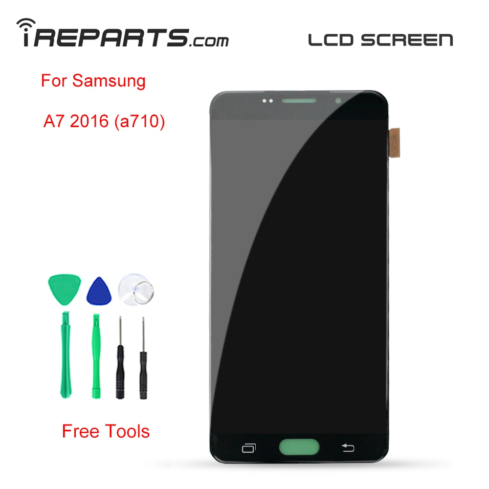 

IREPARTS Display LCD for Samsung Galay A7 2016 A710 5.5'' Replacement Touch Screen A7 a7100 + Free Tools