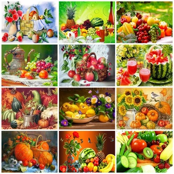 

EverShine Diamond Painting 5D Fruit Cross Stitch Diamond Embroidery Sale Bead Picture Kits Hobby Art Gift Decoration For Home