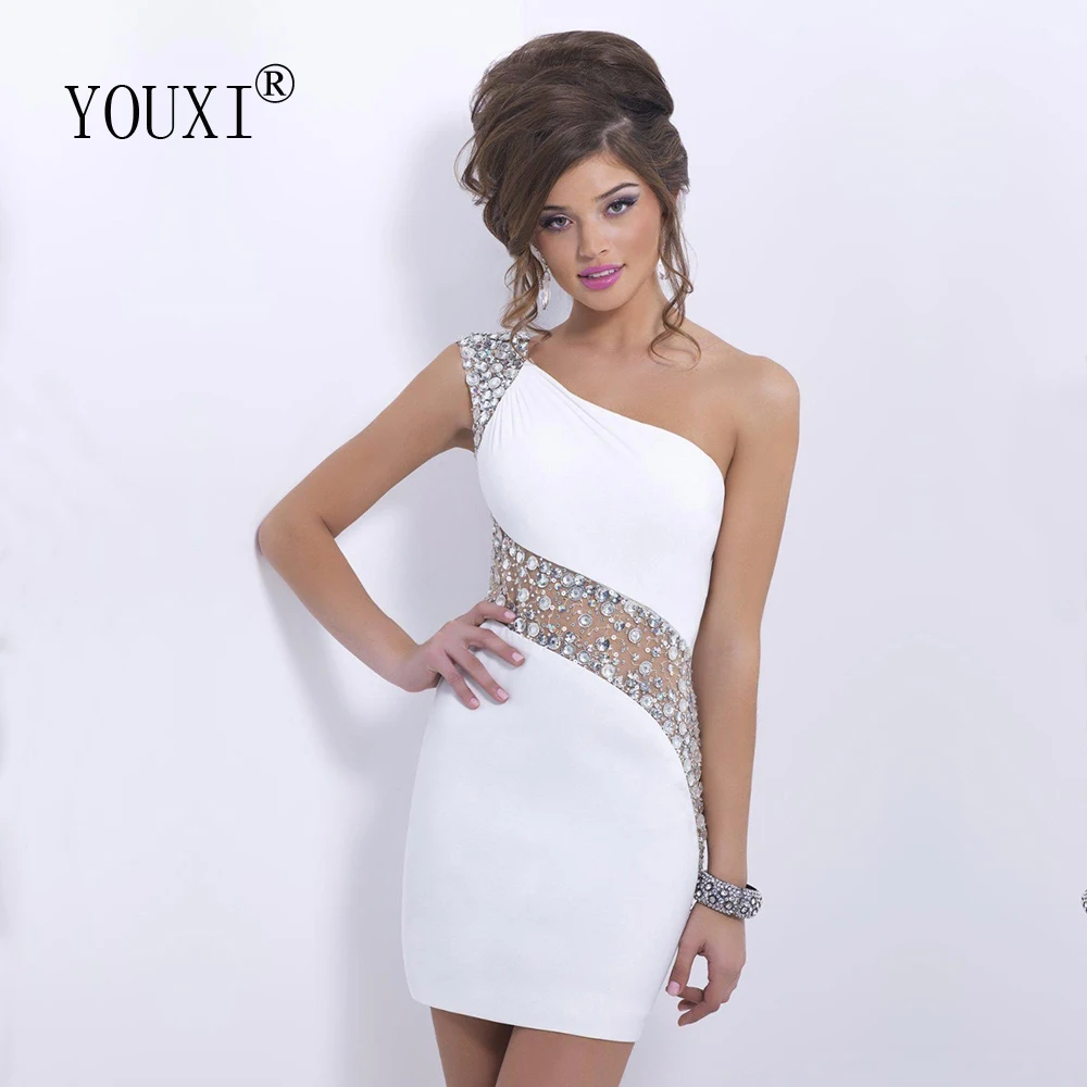 one shoulder hoco dresses